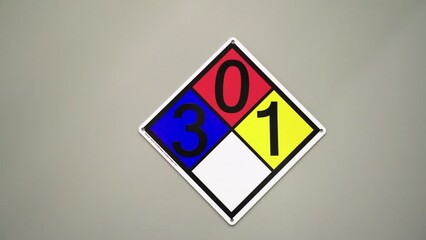 Hazard Sign Indicating Health 3, Flammability 0, Reactivity 1, No Special Hazards