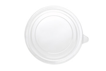 Disposable lunch box lid isolated on white background