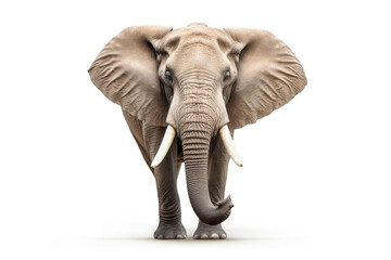 elephant isolated white background Created with GenAI Software