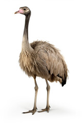 ostrich isolated white background Created with GenAI Software