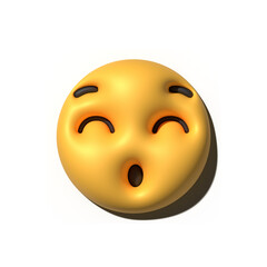 Yellow emoji  love emoticons faces with facial expressions 3D stylized Emoji icons