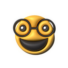 Yellow emoji  love emoticons faces with facial expressions 3D stylized Emoji icons