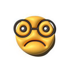 Yellow emoji  love emoticons faces with facial expressions 3D stylized Emoji icons