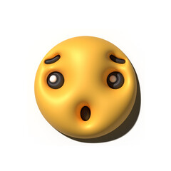Yellow emoji  love emoticons faces with facial expressions 3D stylized Emoji icons