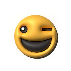 Fototapeta premium Yellow emoji love emoticons faces with facial expressions 3D stylized Emoji icons