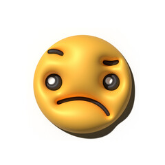 Yellow emoji  love emoticons faces with facial expressions 3D stylized Emoji icons