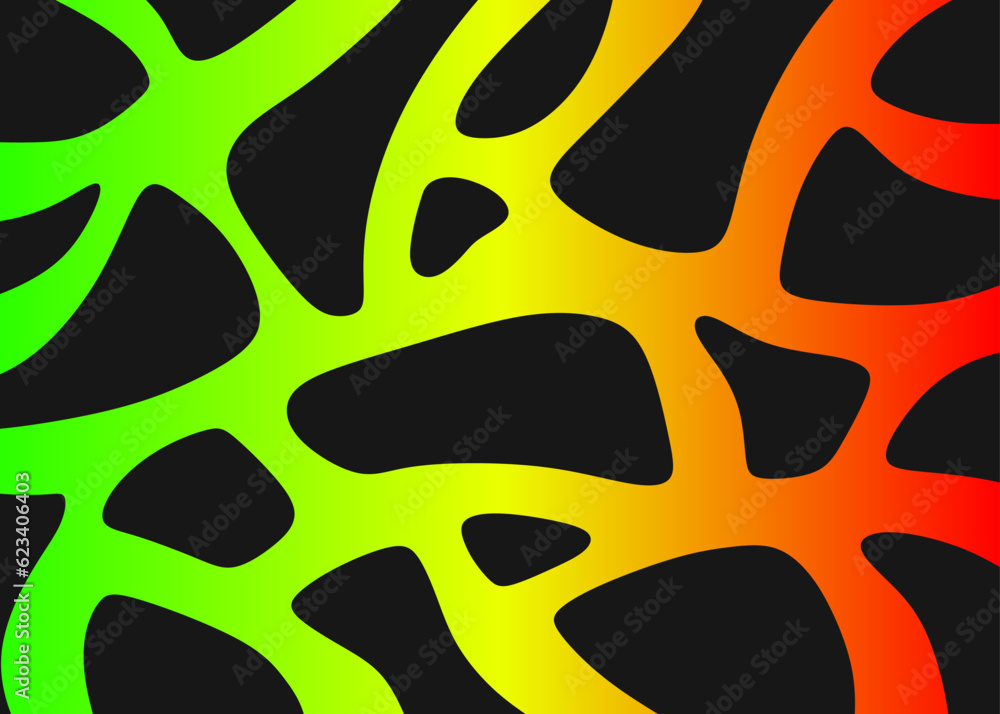 Poster abstract background with gradient color wavy line pattern