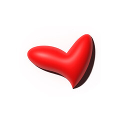 3d rendering Social Media Heart icon online social communication applications concept
