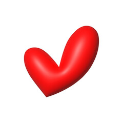 3d rendering Social Media Heart icon online social communication applications concept
