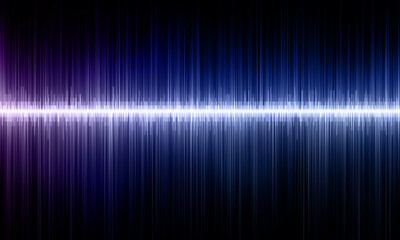 bright sound waves on black background