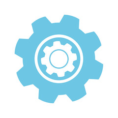blue cog gear icon