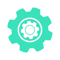 green mint cog gear icon