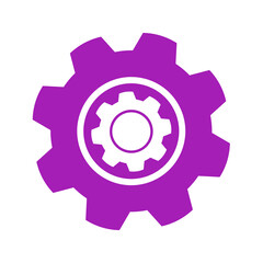 purple cog gear icon