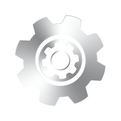silver cog gear icon