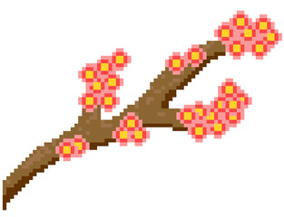 Pixel tree branch