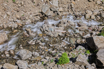 Water Flowing Through Rocks in Columbia River Gorge During the Day