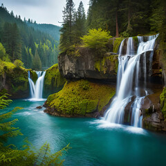 Obraz premium waterfall in the forest