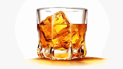 Sophisticated Elegance Exquisite Whisky Glass Banner Displaying the Art of Fine Spirits 