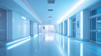 Creating Tranquility: Blurring the Background of a Hospital Corridor Image for a Soothing Atmosphere