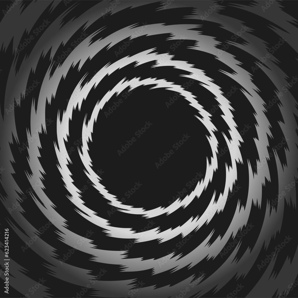 Poster simple background with gradient spiral spikes pattern and with some copy space area