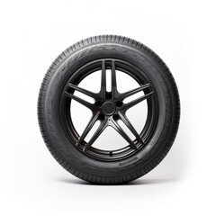 Obraz premium car wheel isolated on white background