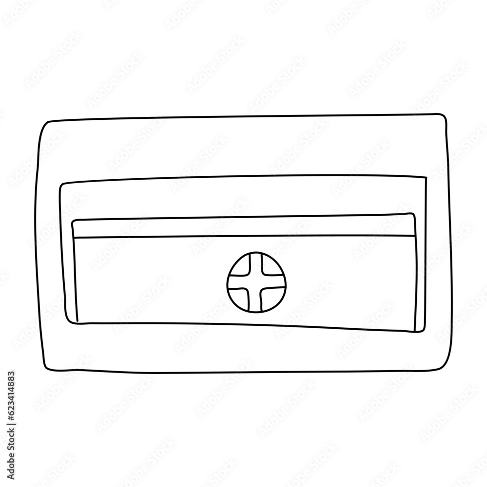 Poster doodle pencil sharpener icon in vector. hand drawn pencil sharpener icon in vector. isolated doodle 