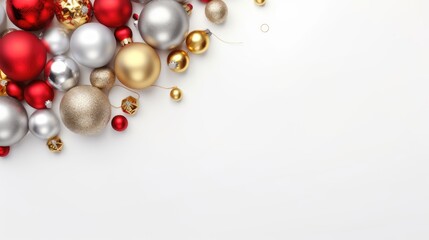 Christmas colorful decorations with white background Created With Generative AI Technology