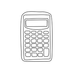 Calculator hand drawn icon design vector.