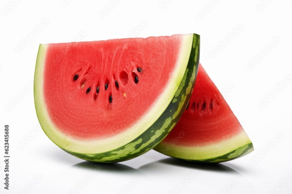 Poster appetizing watermelon on a light background. background with selective focus and copy space