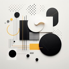 Obraz premium Striking black graphic elements forming an abstract concept, generative ai