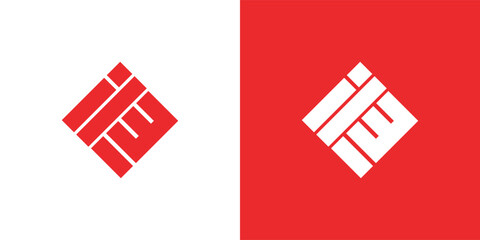 Minimal and Trendy letter F 3 or f 13 Logo Design vector Template