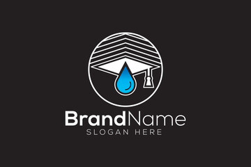 Water Drop grad Logo design vector template