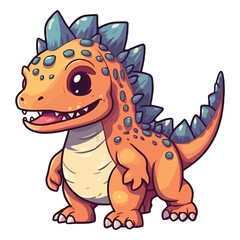 Fototapeta premium Dino Discovery: Charming Carnotaurus Dinosaur Illustration