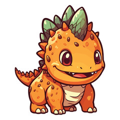 Obraz premium Dino Discovery: Charming Carnotaurus Dinosaur Illustration