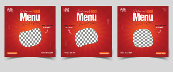 Food Social Media Post Template Design