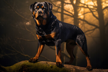 portrait of a Rottweiler dog