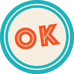 Ok Round Badge