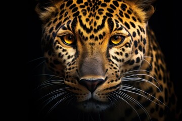 Fototapeta na wymiar Leopard portrait. AI generated