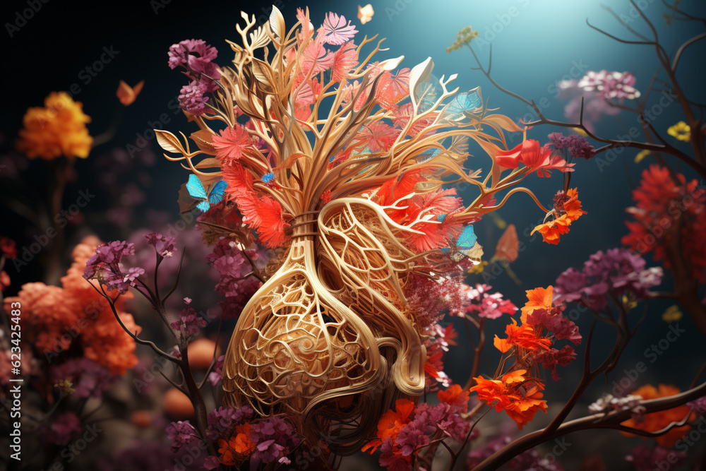 Poster A bronchial tree visualization using virtual reality technology, allowing users to explore the anatomy in an immersive way.  Generative AI technology.