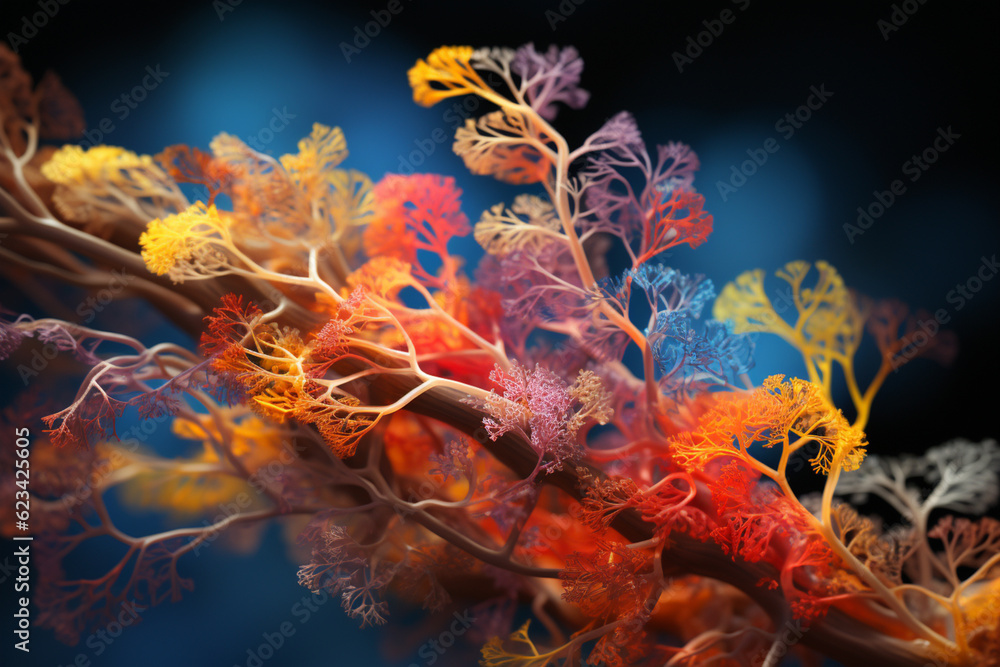 Poster an x-ray image highlighting the bronchial tree and the presence of any abnormalities or diseases. ge
