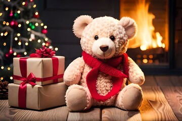 christmas teddy bear