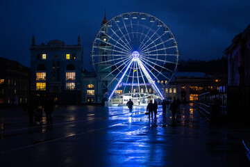 Obraz premium city bridge at night