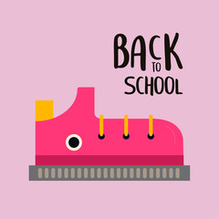 Naklejka premium Illustration Sneakers with Back to School