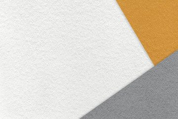 Texture of craft white color paper background with dark orange and gray border. Vintage abstract cardboard.