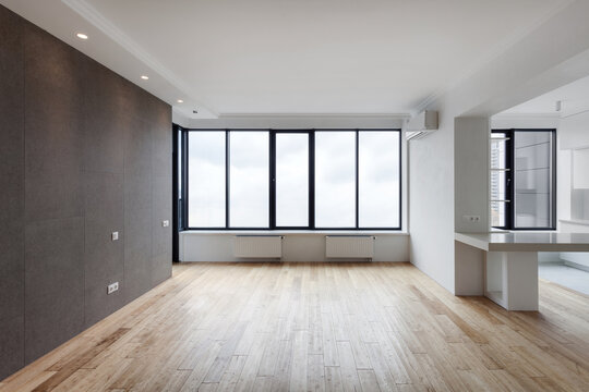 empty living room with modern interior design