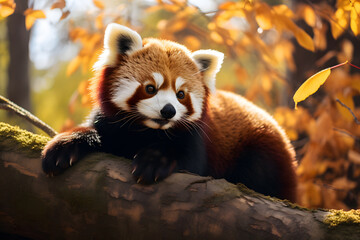 red panda in nature