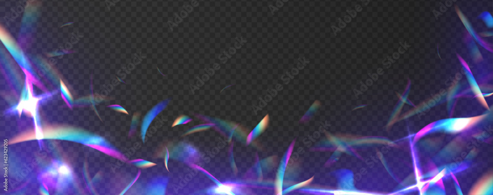 Poster crystal rainbow light effects. overlay for backgrounds.triangular prism concept. light streak overla