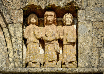 Sculptural detail of the Romanesque church of Sernancelhe, Portugal