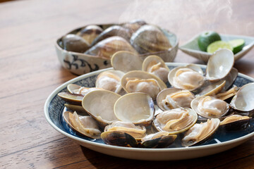 日本産ハマグリの酒蒸し