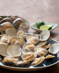 日本産ハマグリの酒蒸し